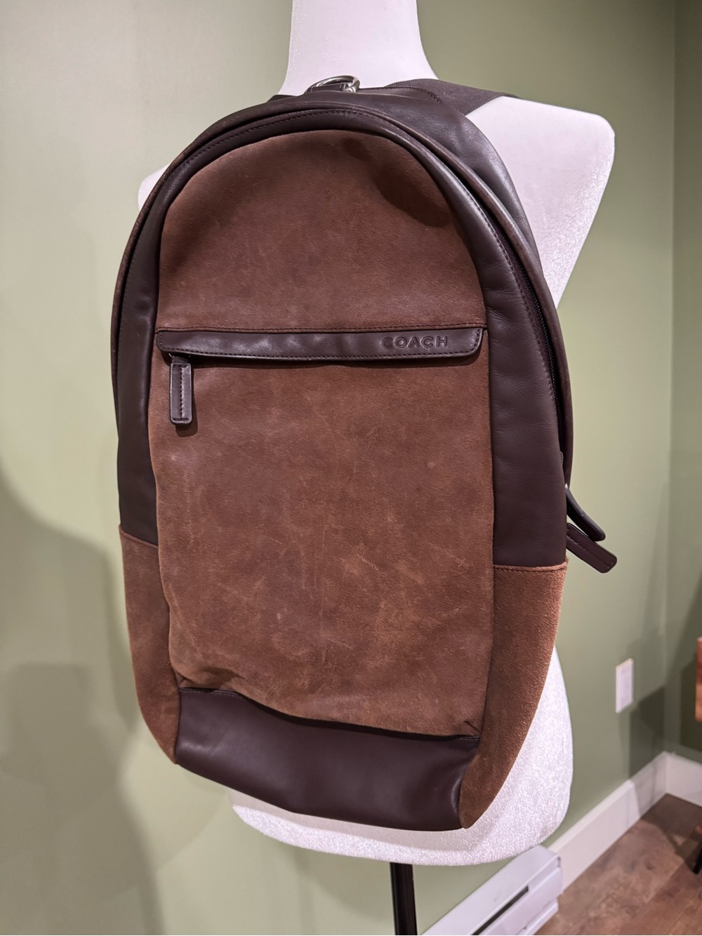 COACH Camden Leather Convertible Sling Backpack
